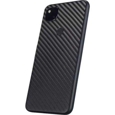 Black Carbon Fiber Specialty Texture Material Google Pixel 4a Skin